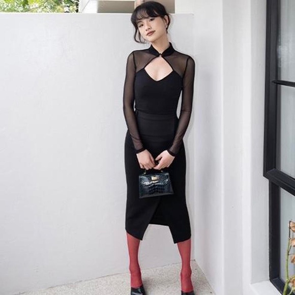 Black Chinese/Asian style top - Picture 5 of 5